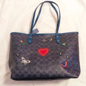 Coach Tote Bag with Patches